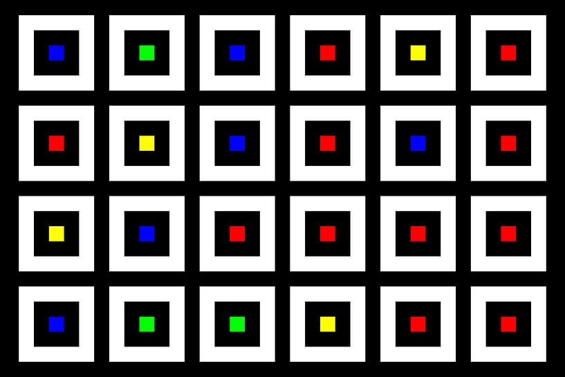 Nested | Center | 06x04 | N=02 | Random #02 | RGBY by Gerhard Haberern