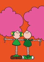 Vriendjes met suikerspinnen - kinderkamer