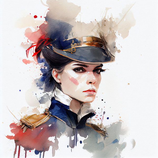 Napoleonic Blue Uniform Officer by Chromatic Fusion Studio