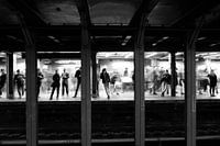 Metro in New York City in Schwarz Weiss 2
