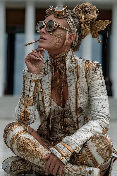 Kunst Frau Steampunk von Egon Zitter