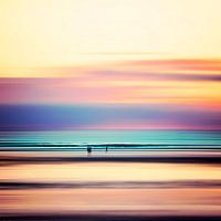 Pastell Horizons - Paysage de plage minimaliste
