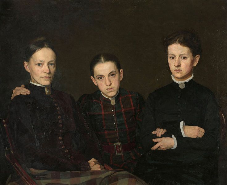 Porträt von Cornelia, Clara und Johanna Veth, Jan Veth von Meisterhafte Meister