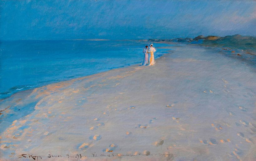 Summer evening at the South Beach, Skagen, Peder Severin Krøyer by Masterful Masters