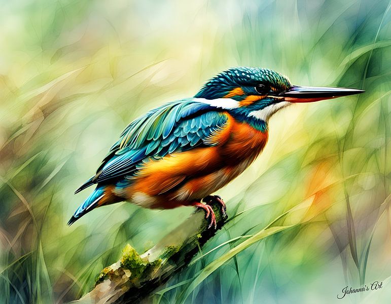 Beautiful Birds of the World - Der Eisvogel von Johannas Art Creations