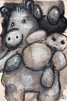 Muster Tinte Pastell und Betrachter