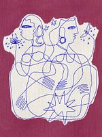 Zwei miteinander verflochtene Figuren