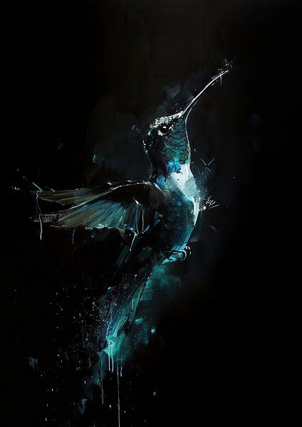 Malerei Abstrakt Kolibri von Kunst Laune