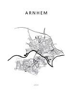 Map of Arnhem in black and white