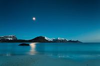 La plage de Haukland sur les îles Lofoten