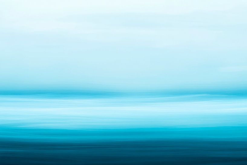 Sanfte Wellen im blauen Farbspiel von Poster Art Shop