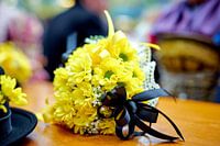 Historical traditional costume flower bouquet