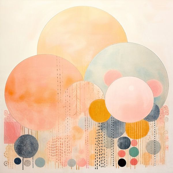 Cercles | Moderne Abstrait par Peinture Abstraite