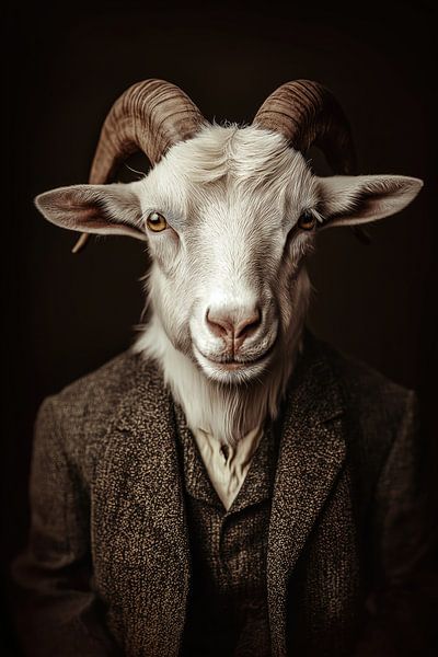 Ziege in Kleidung von Bert Nijholt