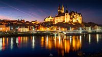 Meissen's magical night - lights over the Elbe