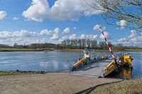 The Bronkhorster ferry on the river IJssel between Bronkhorst and Brummen