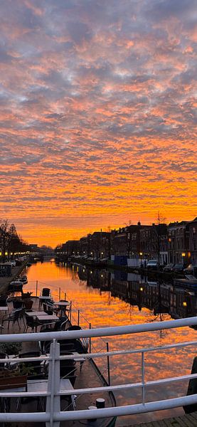 Sonnenaufgang in Leiden von Senna Lingeman