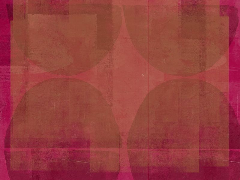 Wärme. Moderne abstrakte Kunst in Terrakotta und Rosa. von Dina Dankers