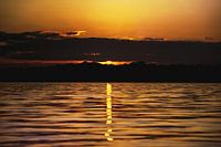 Zonsondergang aan het meer