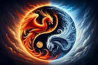 Yin et Yang : l'harmonie élémentaire en flammes