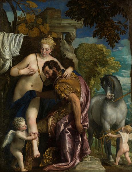 Mars en Venus verenigd door liefde, Paolo Veronese van Meesterlijcke Meesters