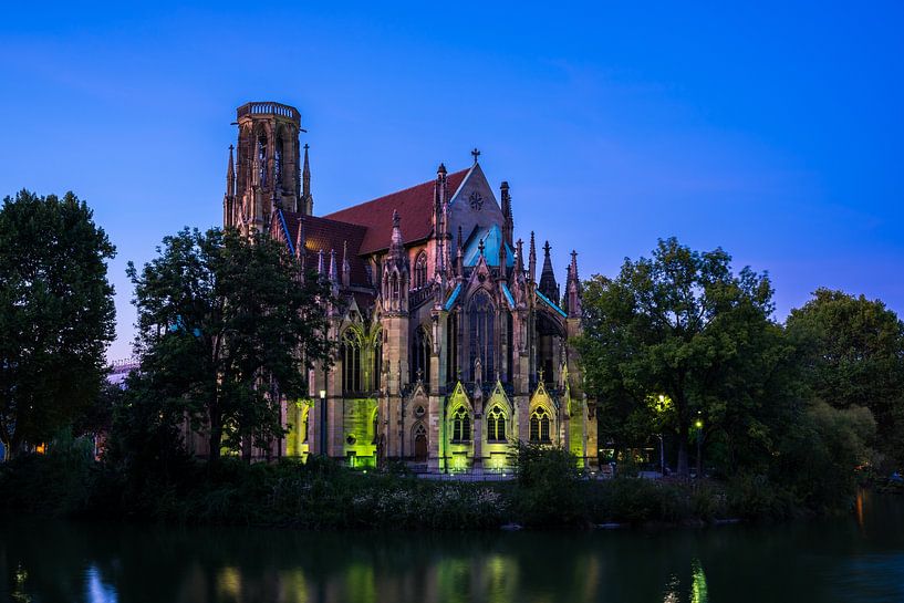 Germany, Historical feuersee cathedral in downtown stuttgart by adventure-photos