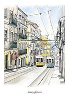 Affiche 5 de Lisbonne - Tram du Chiado