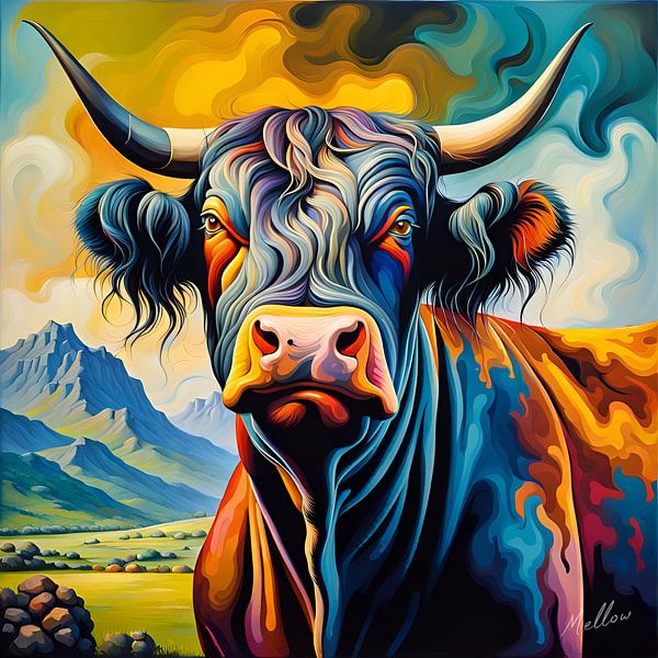 Highland-Kühe Erbe der Highlands von Mellow Art