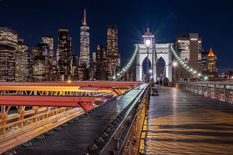 Le pont de Brooklyn après la nuit par Karsten Rahn