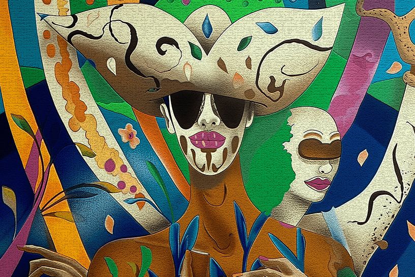 Popart portraits-headgear by Ton Kuijpers