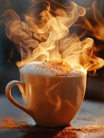 kop koffie of cappuccino drinken