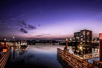 Deventer haven bij nacht