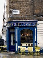 London street view of a pub (Warren Street)
