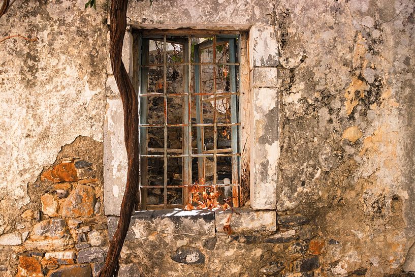 Old wall with window by Yke de Vos