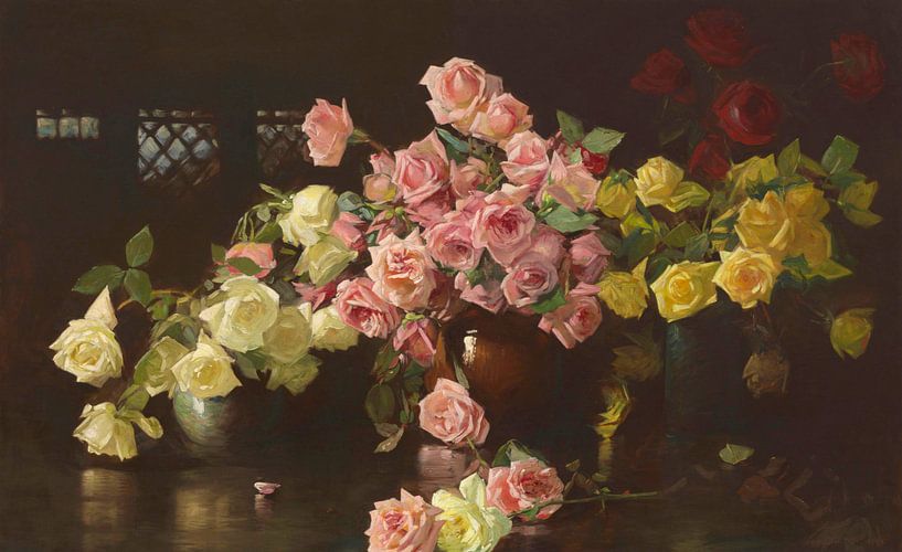 Still Life, Roses, Joseph DeCamp by Masterful Masters