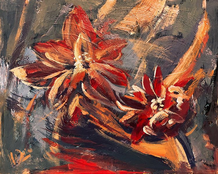 Red flowers by Nop Briex