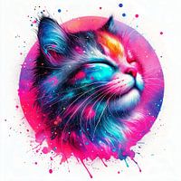 Cat in neon colours ( 2 )