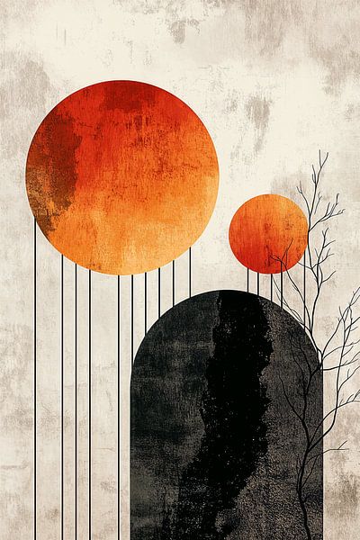 Coucher de soleil géométrique par Studio BB