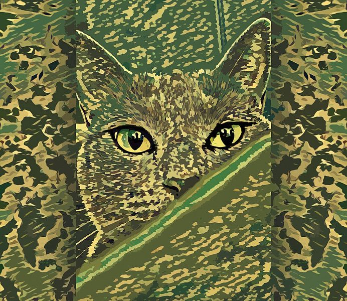 Cat Amera Camouflage abstract by Liona Toussaint