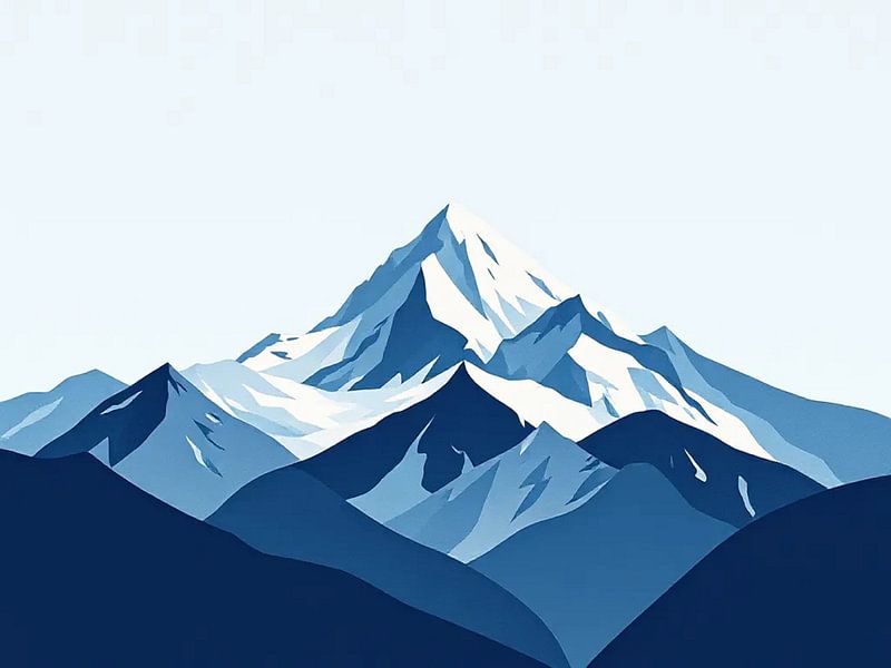 Majestätische blaue Bergkette von Artistic