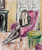 en retrait dans la pensée