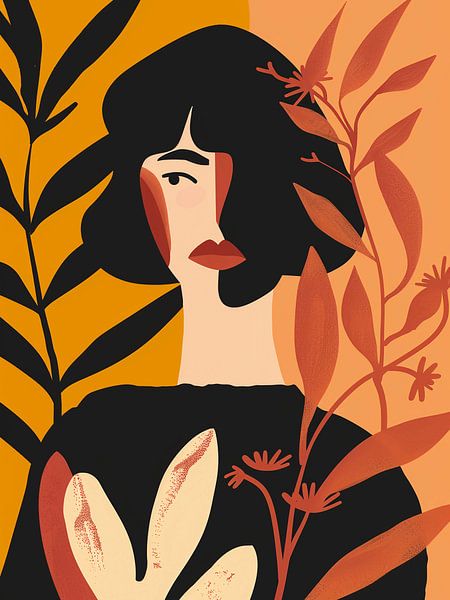 woman with plants by haroulita