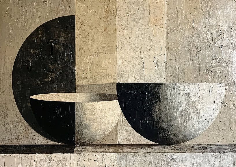 Minimalistisches Stillleben | Monochrome Harmonie Konturen von Kunst Laune
