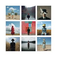 Collage of various AI images