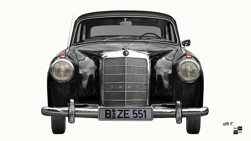 Mercedes-Benz 219 Ponton (W 105) en noir &amp; blanc par aRi F. Huber