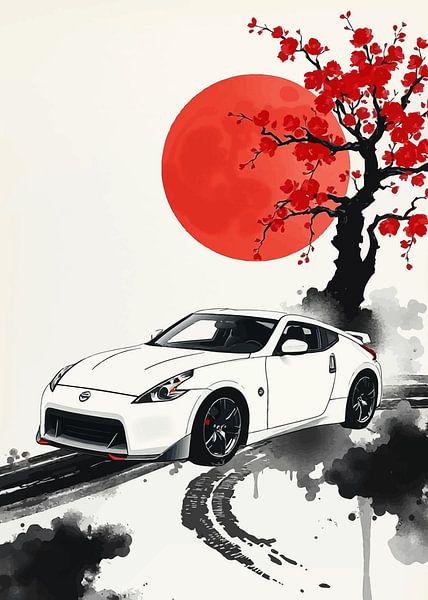 La Nissan 370Z Sumi-e par MIROKKU