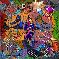 Colourful and modern work of geometric shapes