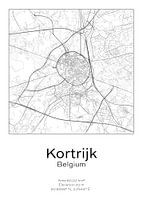 City map - Belgium - Kortrijk