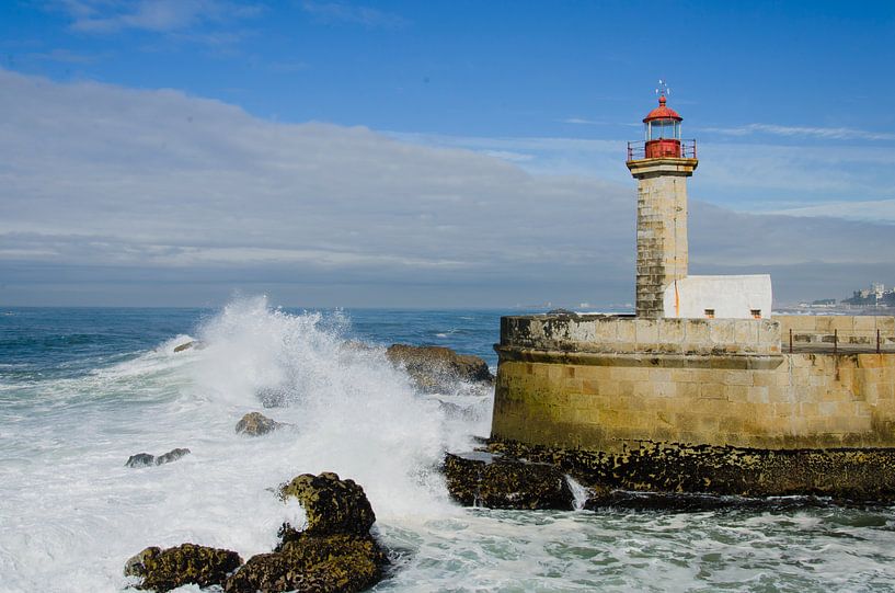 Vuurtoren van Felgueiras, Porto, Portugal par hans scholte