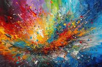 Chroma Spatial Rise Illustration Farbspritzer